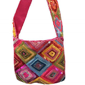 Alexia Crawford Pink Sequins Shoulder Handb